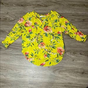 Loft - Floral V-Neck Blouse